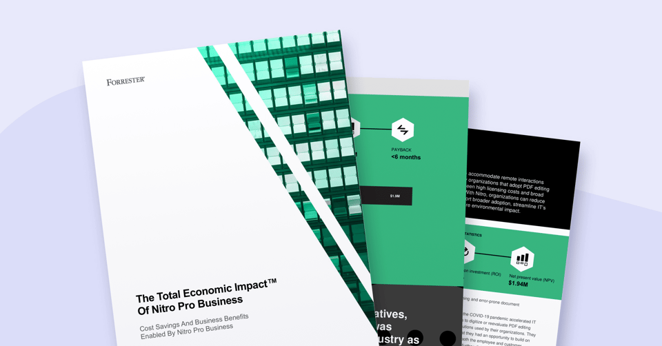 Forrester TEI Study: Nitro Delivers $2.2 Million in Financial Benefits for Customers