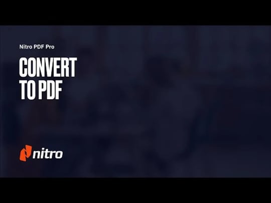 Convert to PDF